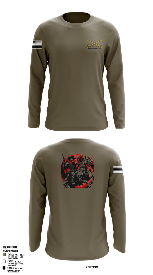 Long Sleeve Performance Shirt, Outlaw troop, Army, Teamtime, Team time, sublimation, custom sports apparel, team uniforms, spirit wear, spiritwear, sports uniforms, custom shirts, team store, custom team store, fundraiser sports, apparel fundraiser