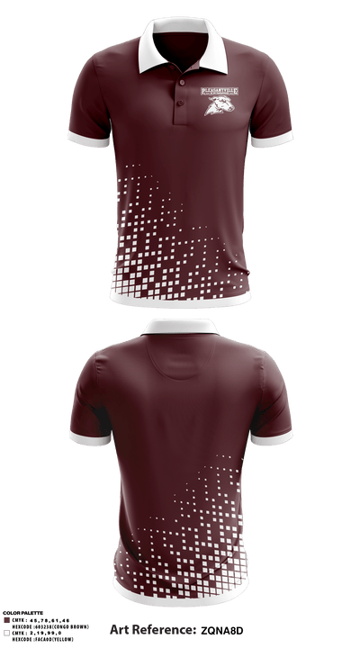 Pleasantville High School Swimming 40758778 Short Sleeve Performance Polo - 1