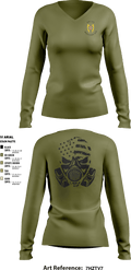439th CEX 72519259 Women's Long Sleeve V-neck Shirt - 2