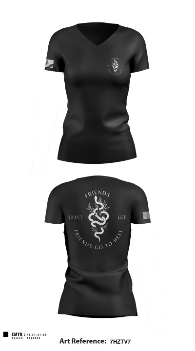 REDNECK'S 35768614 Women's Short Sleeve V-neck Shirt - 1