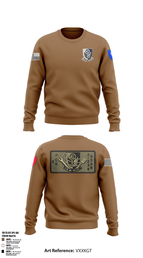 Crew Neck Sweatshirt, 1438th CTC, National Guard, Teamtime, Team time, sublimation, custom sports apparel, team uniforms, spirit wear, spiritwear, sports uniforms, custom shirts, team store, custom team store, fundraiser sports, apparel fundraiser