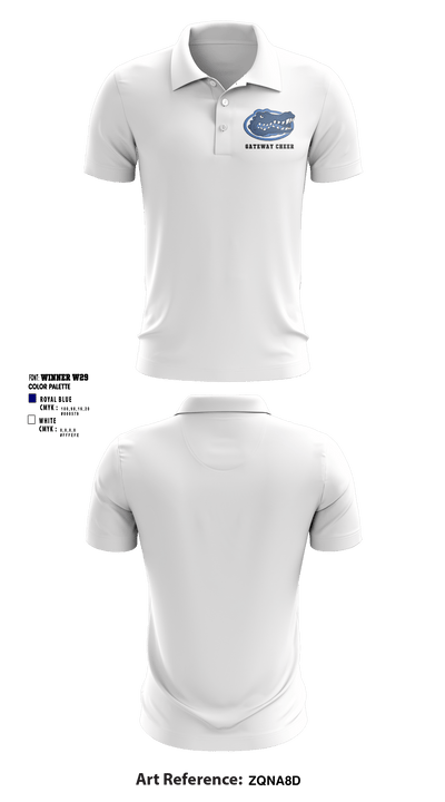 Gateway Regional High School Cheer 43593489 Short Sleeve Performance Polo - 4