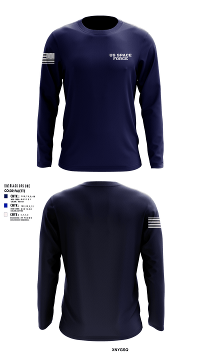 US Space force 57592305 Long Sleeve Performance Shirt - 1