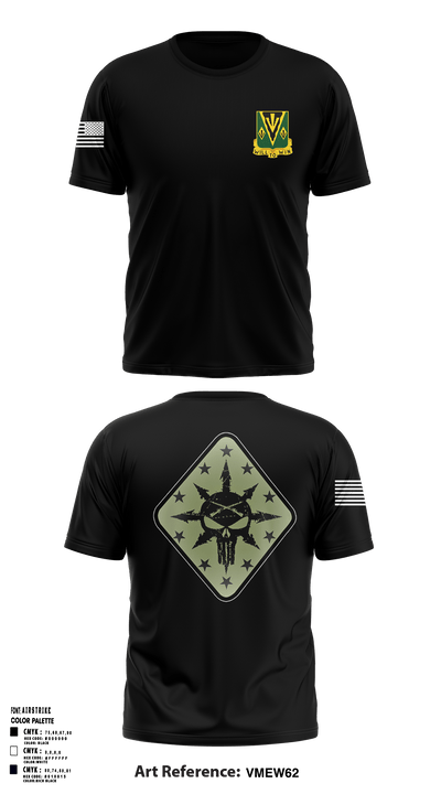 C Co 1-635th AR 23122236 Short Sleeve Performance Shirt - 1