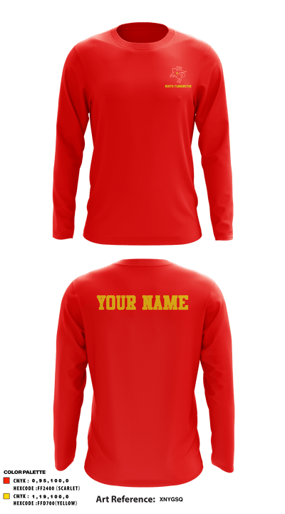 North Farmington High School Basketball 37037275 Long Sleeve Performance Shirt - 36