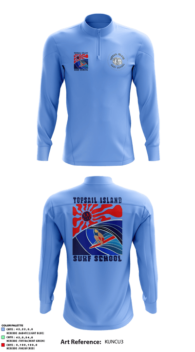 Topsail Island Surf School 81883035 Quarter Zip Jacket - 3