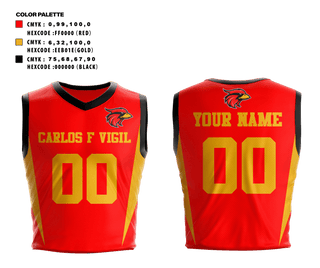 Basketball Uniform, Carlos F Vigil Middle School Basketball, Women's Basketball, Teamtime, Team time, sublimation, custom sports apparel, team uniforms, spirit wear, spiritwear, sports uniforms, custom shirts, team store, custom team store, fundraiser sports, apparel fundraiser