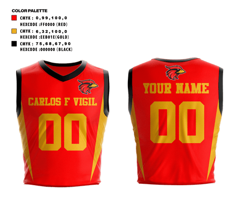 Basketball Uniform, Carlos F Vigil Middle School Basketball, Women's Basketball, Teamtime, Team time, sublimation, custom sports apparel, team uniforms, spirit wear, spiritwear, sports uniforms, custom shirts, team store, custom team store, fundraiser sports, apparel fundraiser