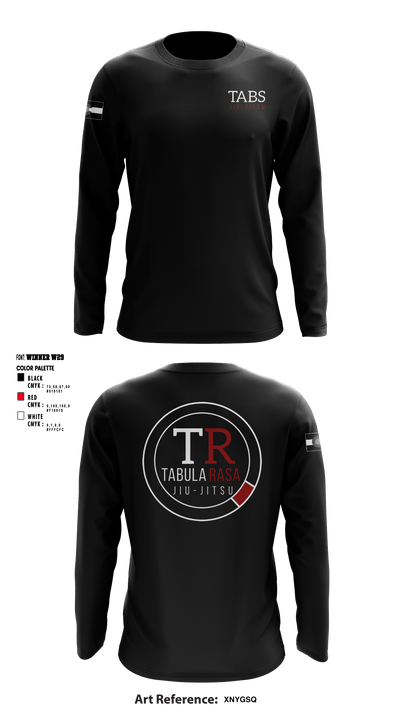Tabula Rasa Brazilian Jiu-Jitsu 7271775 Long Sleeve Performance Shirt - 1