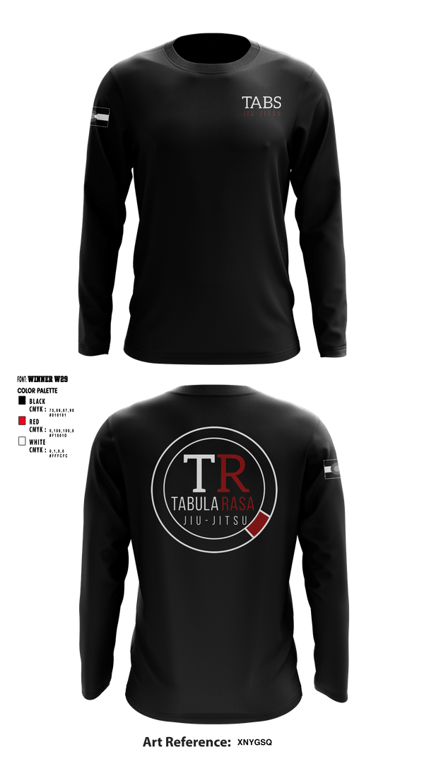 Long Sleeve Performance Shirt, Tabula Rasa Brazilian Jiu-Jitsu, Wrestling, Teamtime, Team time, sublimation, custom sports apparel, team uniforms, spirit wear, spiritwear, sports uniforms, custom shirts, team store, custom team store, fundraiser sports, apparel fundraiser