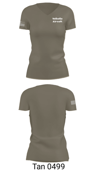 Women's Short Sleeve Vneck Shirt, , Army, Teamtime, Team time, sublimation, custom sports apparel, team uniforms, spirit wear, spiritwear, sports uniforms, custom shirts, team store, custom team store, fundraiser sports, apparel fundraiser
