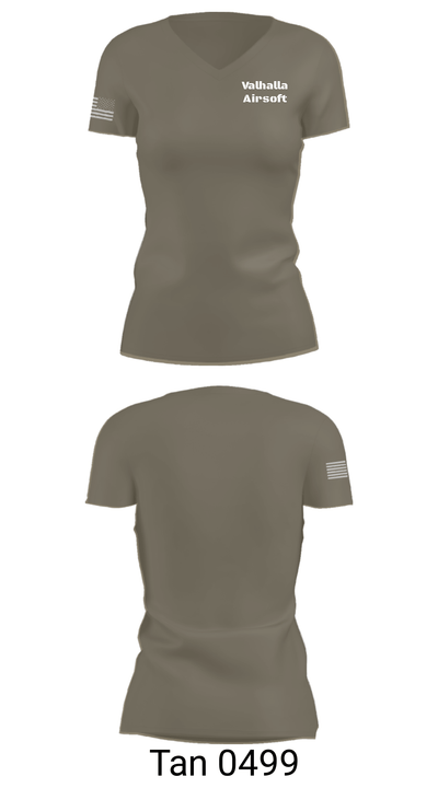 Valhalla Airsoft 98104221 Women's Short Sleeve V-neck Shirt - 36
