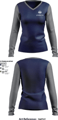 Stealth customs 84323734 Women's Long Sleeve V-neck Shirt - 1