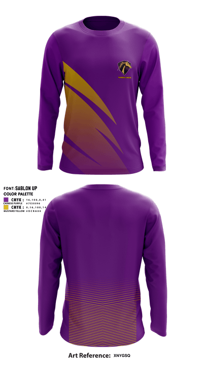 Vasquez High School Cheer 59032683 Long Sleeve Performance Shirt - 1
