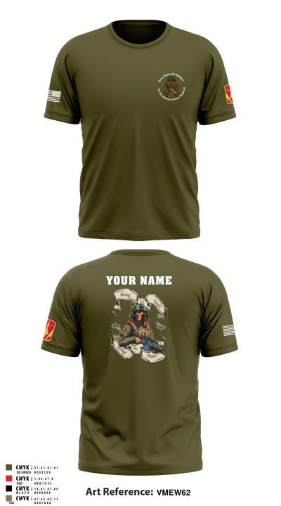 Bravo Battery, 4th Battalion, 3rd Air Defense Artillery Regiment 1115971 Short Sleeve Performance Shirt - 3