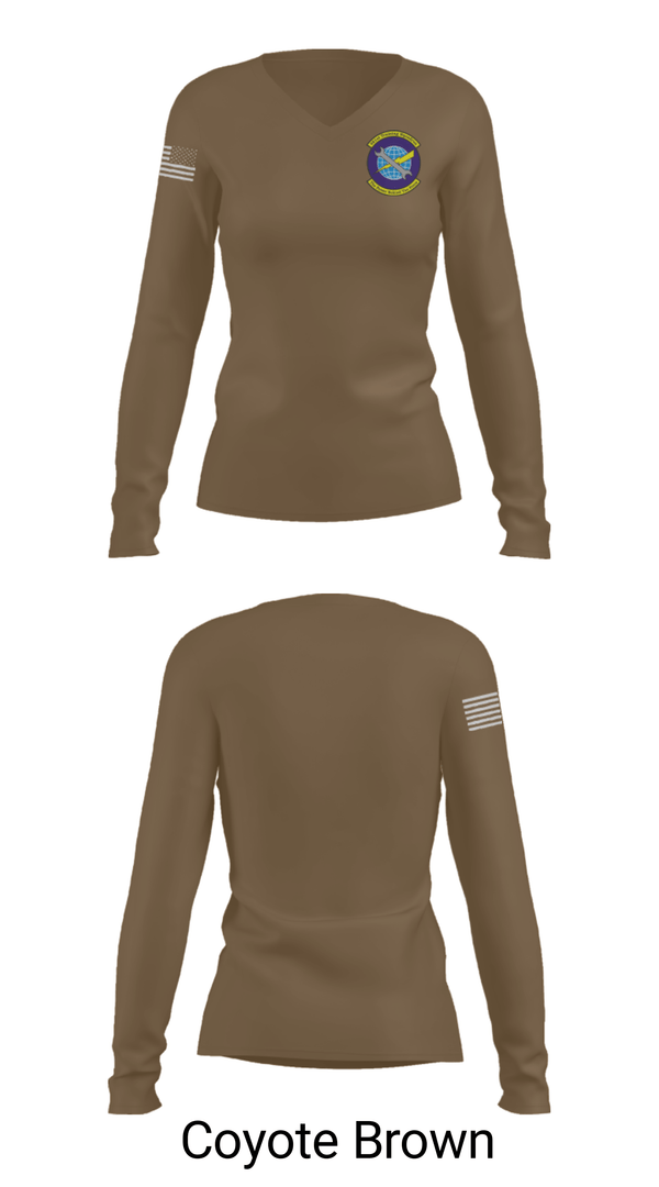 Women's Long Sleeve Vneck Shirt, , Air Force, Teamtime, Team time, sublimation, custom sports apparel, team uniforms, spirit wear, spiritwear, sports uniforms, custom shirts, team store, custom team store, fundraiser sports, apparel fundraiser