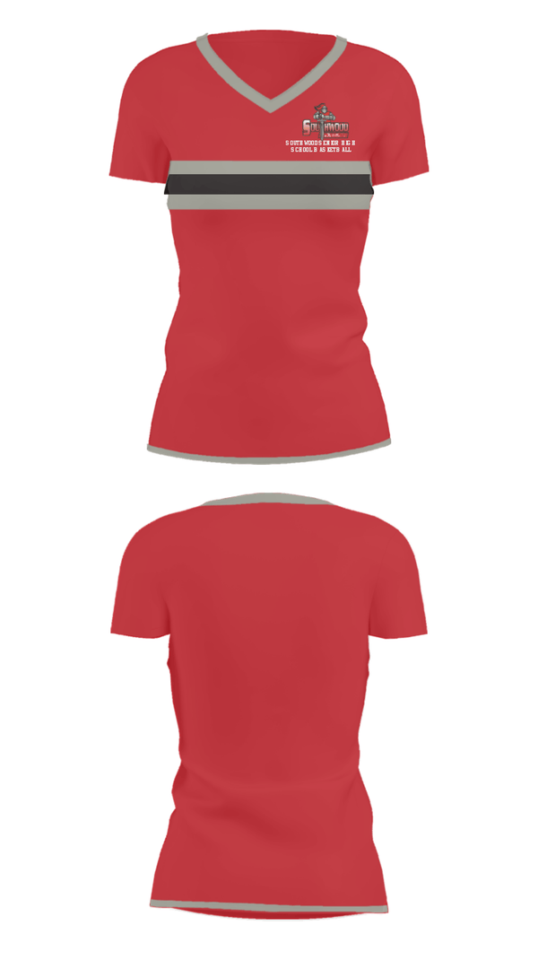 Women's Short Sleeve Vneck Shirt, Southwood Senior High School Basketball, Men's Basketball, Teamtime, Team time, sublimation, custom sports apparel, team uniforms, spirit wear, spiritwear, sports uniforms, custom shirts, team store, custom team store, fundraiser sports, apparel fundraiser