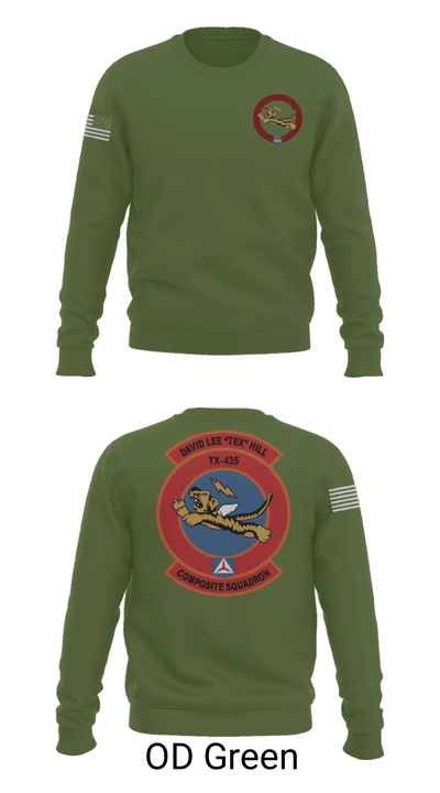 David Lee “Tex” Hill Composite Squadron 94056654 Crew Neck Sweatshirt - 10