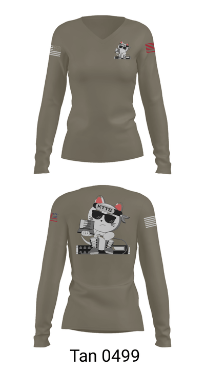 KTTE 76200100 Women's Long Sleeve V-neck Shirt - 41