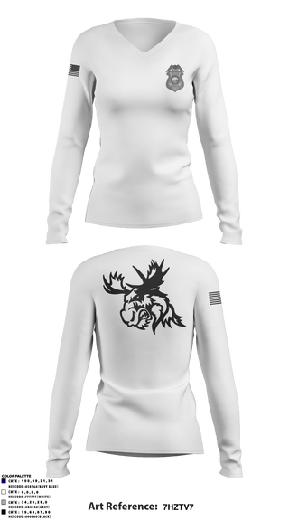 Women's Long Sleeve Vneck Shirt, , Police, Teamtime, Team time, sublimation, custom sports apparel, team uniforms, spirit wear, spiritwear, sports uniforms, custom shirts, team store, custom team store, fundraiser sports, apparel fundraiser