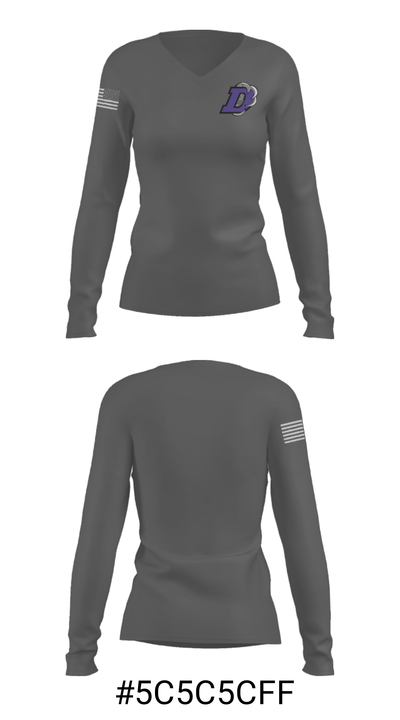 Darlington High School Soccer 52623942 Women's Long Sleeve V-neck Shirt - 36
