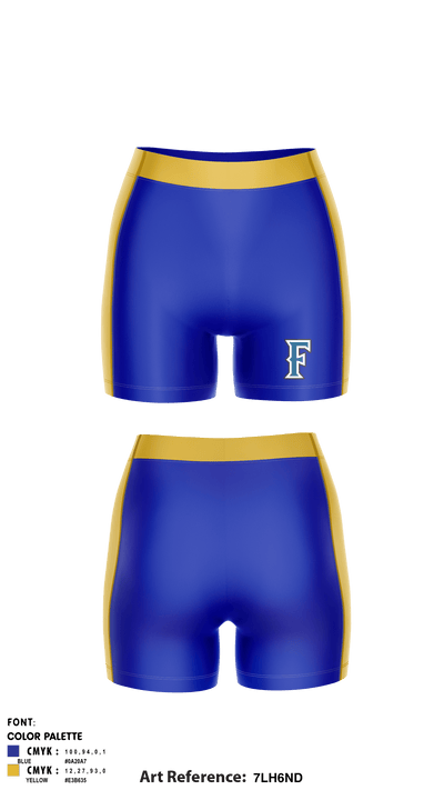 Falkville High School Volleyball 53762036 Women's Compression Shorts - 1