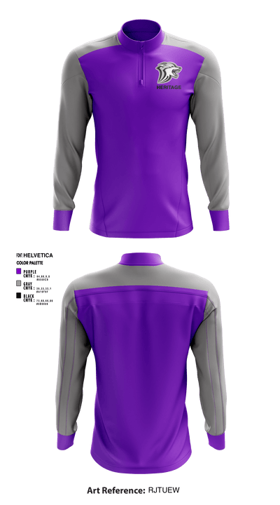 Heritage High School 74162806 Quarter Zip Jacket - 1