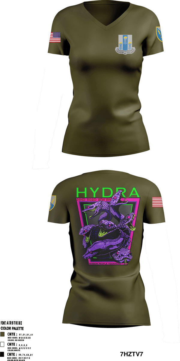 Women's Short Sleeve Vneck Shirt, , Army, Teamtime, Team time, sublimation, custom sports apparel, team uniforms, spirit wear, spiritwear, sports uniforms, custom shirts, team store, custom team store, fundraiser sports, apparel fundraiser