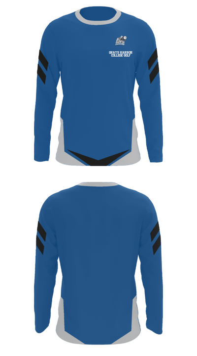 Grays Harbor College Golf 52789245 Long Sleeve Performance Shirt - 22