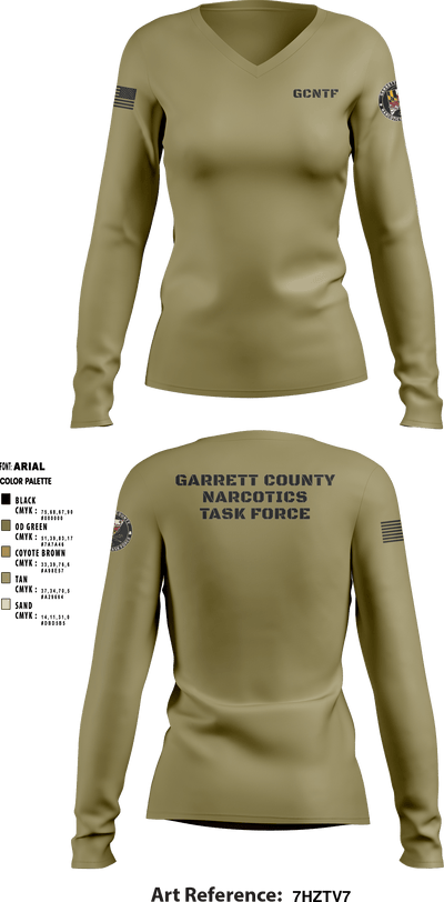 GCNTF 76006174 Women's Long Sleeve V-neck Shirt - 2