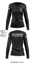 Hillsboro Police Department 31441057 Women's Long Sleeve V-neck Shirt - 3 (1)