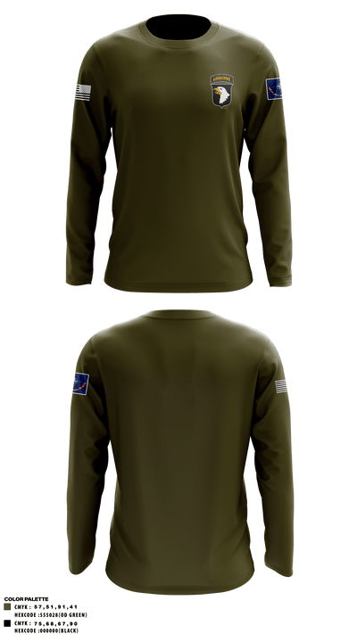 101st 77031611 Long Sleeve Performance Shirt - 1