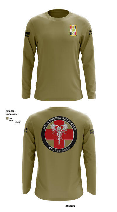 345th MCGA 98196690 Long Sleeve Performance Shirt - 14