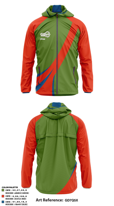 PITT COUNTY COMMUNITY SCHOOLS AND RECREATION 3856790 Windbreaker - 1