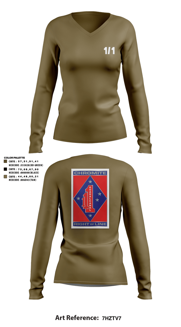 Women's Long Sleeve Vneck Shirt, V1/1, Marines, Teamtime, Team time, sublimation, custom sports apparel, team uniforms, spirit wear, spiritwear, sports uniforms, custom shirts, team store, custom team store, fundraiser sports, apparel fundraiser