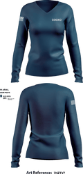 Cocko 92009207 Women's Long Sleeve V-neck Shirt - 1