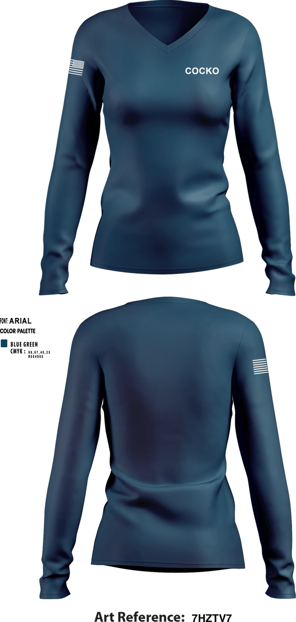 Women's Long Sleeve Vneck Shirt, Cocko, , Teamtime, Team time, sublimation, custom sports apparel, team uniforms, spirit wear, spiritwear, sports uniforms, custom shirts, team store, custom team store, fundraiser sports, apparel fundraiser