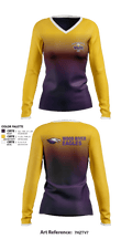 Wood River High School Cheer 55160562 Women's Long Sleeve V-neck Shirt - 1