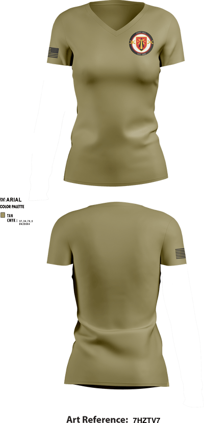 USAG Fort Sill 33635328 Women's Short Sleeve V-neck Shirt - 3