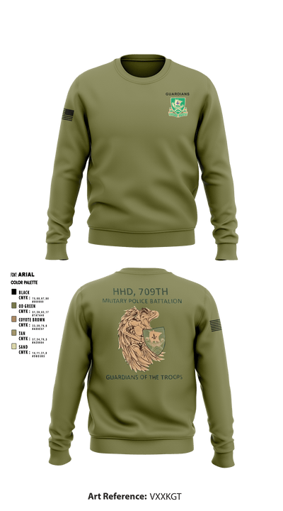 709th MP BN HHD 13627069 Crew Neck Sweatshirt - 2