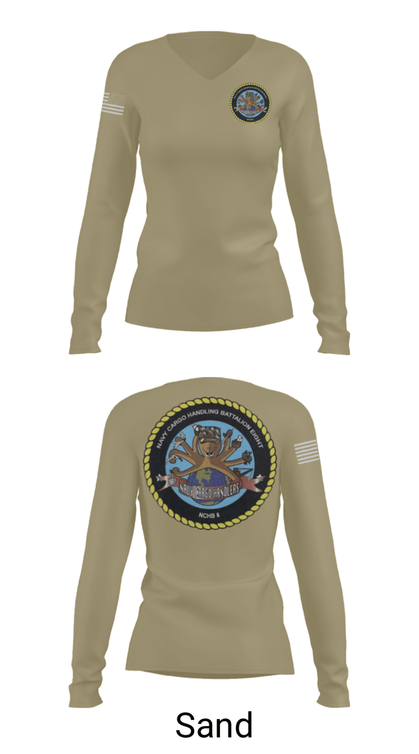 Women's Long Sleeve Vneck Shirt, , Navy, Teamtime, Team time, sublimation, custom sports apparel, team uniforms, spirit wear, spiritwear, sports uniforms, custom shirts, team store, custom team store, fundraiser sports, apparel fundraiser