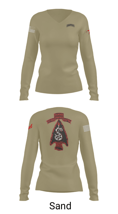 HHC snipers 6053450 Women's Long Sleeve V-neck Shirt - 42