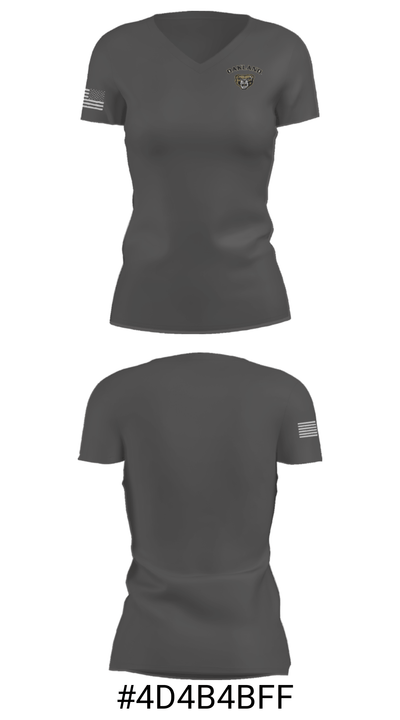 Oakland University Golf 96928168 Women's Short Sleeve V-neck Shirt - 24