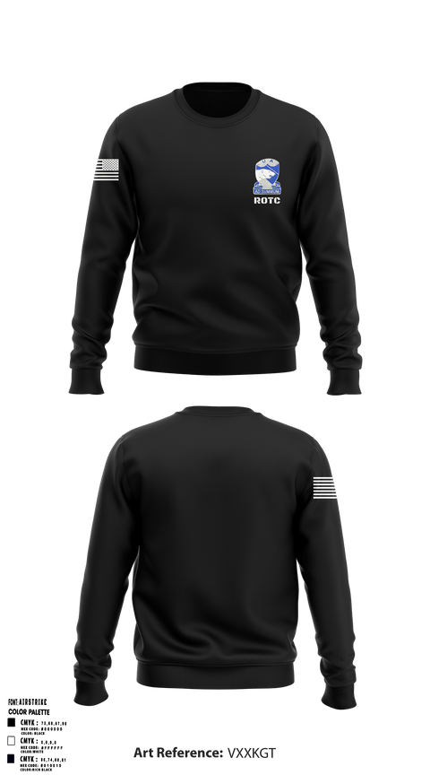 Crew Neck Sweatshirt, ARMY ROTC, Army, Teamtime, Team time, sublimation, custom sports apparel, team uniforms, spirit wear, spiritwear, sports uniforms, custom shirts, team store, custom team store, fundraiser sports, apparel fundraiser