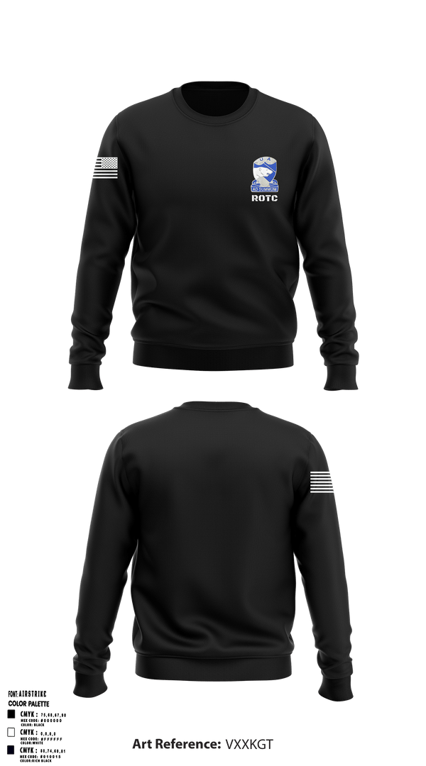Crew Neck Sweatshirt, ARMY ROTC, Army, Teamtime, Team time, sublimation, custom sports apparel, team uniforms, spirit wear, spiritwear, sports uniforms, custom shirts, team store, custom team store, fundraiser sports, apparel fundraiser