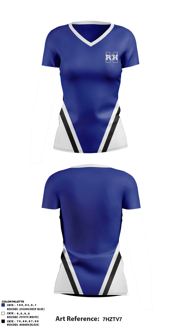 Women's Short Sleeve Vneck Shirt, MRH High School, Spirit Store, Teamtime, Team time, sublimation, custom sports apparel, team uniforms, spirit wear, spiritwear, sports uniforms, custom shirts, team store, custom team store, fundraiser sports, apparel fundraiser