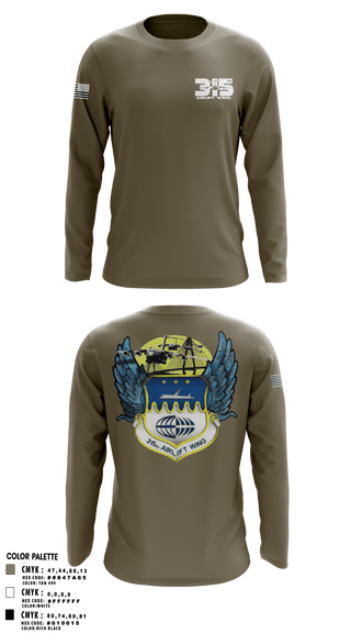 Long Sleeve Performance Shirt, , Air Force, Teamtime, Team time, sublimation, custom sports apparel, team uniforms, spirit wear, spiritwear, sports uniforms, custom shirts, team store, custom team store, fundraiser sports, apparel fundraiser