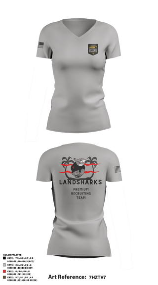 Women's Short Sleeve Vneck Shirt, , National Guard, Teamtime, Team time, sublimation, custom sports apparel, team uniforms, spirit wear, spiritwear, sports uniforms, custom shirts, team store, custom team store, fundraiser sports, apparel fundraiser