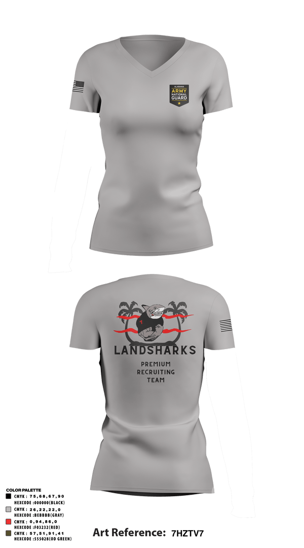 Women's Short Sleeve Vneck Shirt, , National Guard, Teamtime, Team time, sublimation, custom sports apparel, team uniforms, spirit wear, spiritwear, sports uniforms, custom shirts, team store, custom team store, fundraiser sports, apparel fundraiser