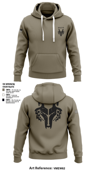 3rd Plt A Co 1-5 14607010 Hoodie - 1